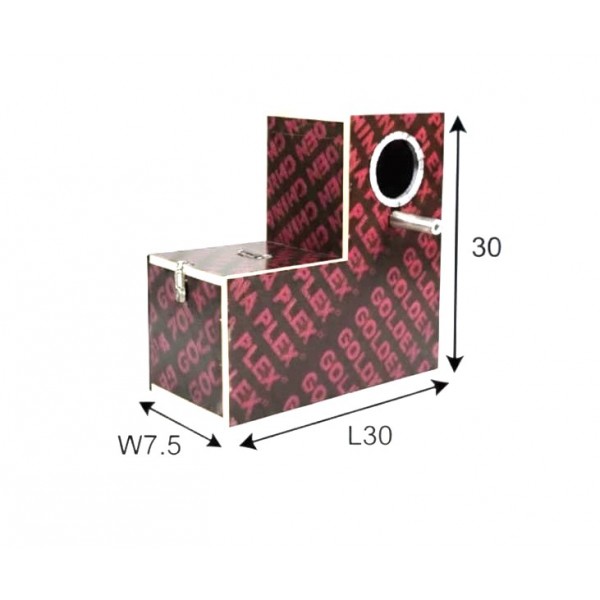 Golden Prestige Small L-Shaped Wooden Bird Nesting & Breeding Box (30 × 7.5 × 30 cm)