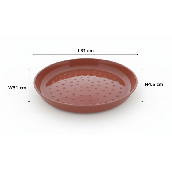 Pigeons Flat Type Plastic Bowl (Small) – Multi-Purpose Feeding Dish for Pigeons, Birds, Cats, Rabbits & Small Pets – Wide Shallow Design – 31 × 31 × 4.5 cm