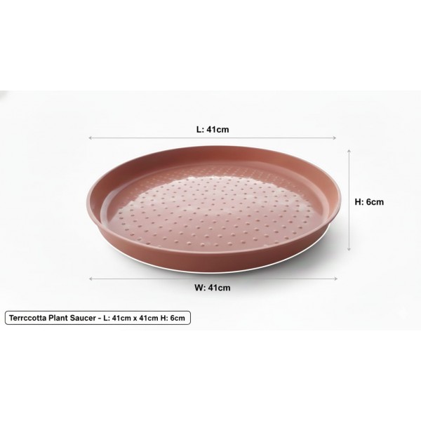 Pigeons Flat Type Plastic Bowl (Medium) – Multi-Purpose Feeding Dish for Pigeons, Birds, Cats, Rabbits & Small Pets – Wide Shallow Design – 41 × 41 × 6 cm