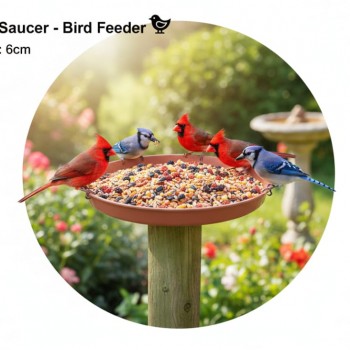 Pigeons Flat Type Plastic Bowl (Medium) – Multi-Purpose Feeding Dish for Pigeons, Birds, Cats, Rabbits & Small Pets – Wide Shallow Design – 41 × 41 × 6 cm