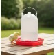 Plastic Poultry Chick Waterer & Feeder Kit – 1 Litre Capacity with Handle – Safe Anti-Drowning Design – For Chicks, Ducks, Quail & Small Pets (18 × 18 × 20 cm)