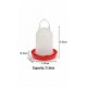 Plastic Poultry Waterer & Feeder – 2 Litre – Safe Anti-Drowning Design with Carry Handle – For Chicks, Ducks, Quail & Small Pets (22 × 22 × 25 cm)