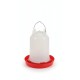 Plastic Poultry Waterer & Feeder – 2 Litre – Safe Anti-Drowning Design with Carry Handle – For Chicks, Ducks, Quail & Small Pets (22 × 22 × 25 cm)