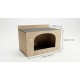 Modern Wooden Nesting Box & Pet House –( Small ) Pigeon Breeding Box / Cozy Cat & Small Pet Cave – Minimal Arched Design – 38.5 × 22 × 26 cm
