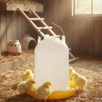 5-Liter Poultry Waterer / Chicken Waterer – Gravity-Fed Plastic Drinker with Metal Handle – Durable, Non-Toxic – For Chickens, Chicks, Ducks & Quails 5-Liter Poultry Waterer / Chicken Waterer – Gravity-Fed Plastic Drinker with Metal Handle – Durable, Non-Toxic – For Chickens, Chicks, Ducks & Quails