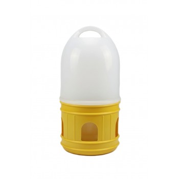 12L Automatic Poultry & Pigeon Waterer – Gravity-Fed Plastic Bird Drinker (Yellow)