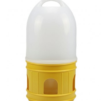 12L Automatic Poultry & Pigeon Waterer – Gravity-Fed Plastic Bird Drinker (Yellow)