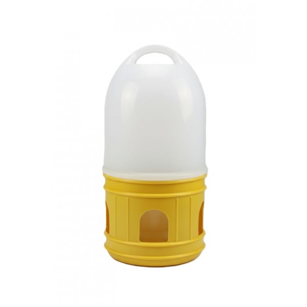 12L Automatic Poultry & Pigeon Waterer – Gravity-Fed Plastic Bird Drinker (Yellow)