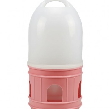 12L Automatic Poultry & Pigeon Waterer – Gravity-Fed Plastic Bird Drinker (Pink)