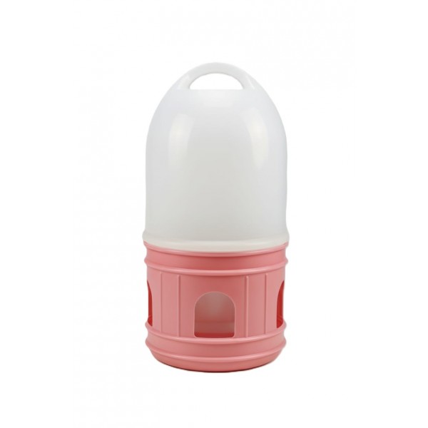 12L Automatic Poultry & Pigeon Waterer – Gravity-Fed Plastic Bird Drinker (Pink)