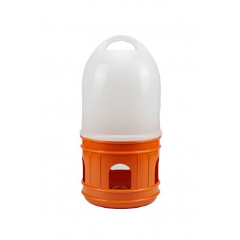 12L Automatic Poultry & Pigeon Waterer – Gravity-Fed Plastic Bird Drinker (Orange)