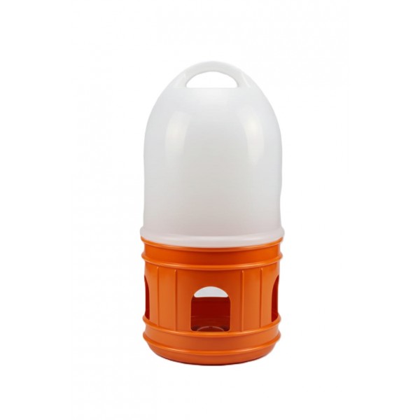 12L Automatic Poultry & Pigeon Waterer – Gravity-Fed Plastic Bird Drinker (Orange)
