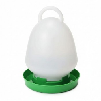 1-Liter Green Poultry & Pigeon Waterer – Gravity Feed Plastic Drinkers for Chickens, Ducks, Quails, and Small Birds