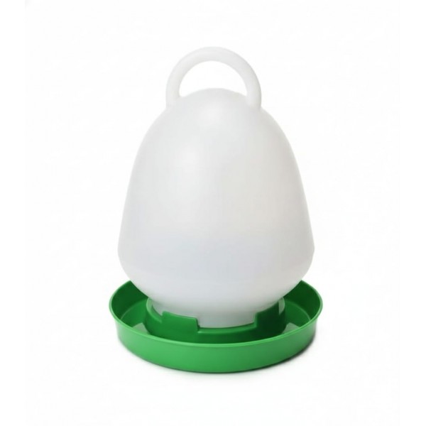 1-Liter Green Poultry & Pigeon Waterer – Gravity Feed Plastic Drinkers for Chickens, Ducks, Quails, and Small Birds