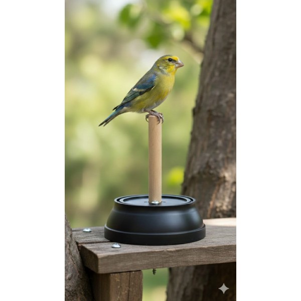 Multi-Purpose Heavy Plastic Bird Bath Bowl | Wide Shallow Water Dish for Garden Birds | Screw-Fix Base for Stand or Ground Use | Durable Food & Water Bowl for Birds, Cats, Dogs & Small Pets