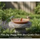 Classic Terracotta Bird Bath Bowl ( Large ) – Handmade Sealed Garden Bird Bath for Drinking, Feeding & Bathing – 44cm Outdoor Wildlife Water Bowl
