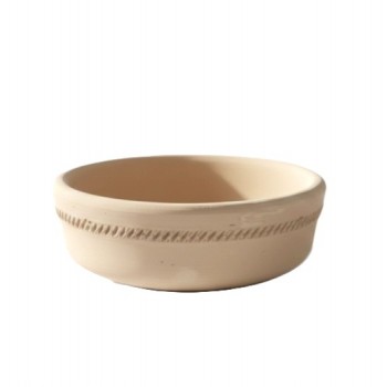 Handcrafted Terracotta Bird Bath & Feeder Bowl – Earthenware Pottery Heritage Bowl, Almond Color, Unglazed, 13 × 13 × 6 cm – Multi-Purpose Decorative Bowl and Small Planter for Garden, Patio, Balcony