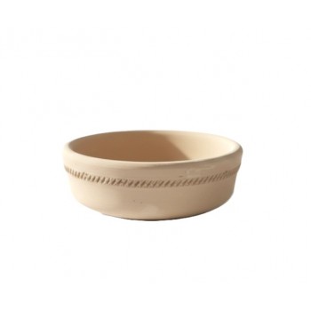 Handcrafted Terracotta Bird Bath & Feeder Bowl – Earthenware Pottery Heritage Bowl, Almond Color, Unglazed, 13 × 13 × 6 cm – Multi-Purpose Decorative Bowl and Small Planter for Garden, Patio, Balcony