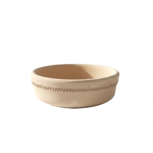 Handcrafted Terracotta Bird Bath & Feeder Bowl – Earthenware Pottery Heritage Bowl, Almond Color, Unglazed, 13 × 13 × 6 cm – Multi-Purpose Decorative Bowl and Small Planter for Garden, Patio, Balcony