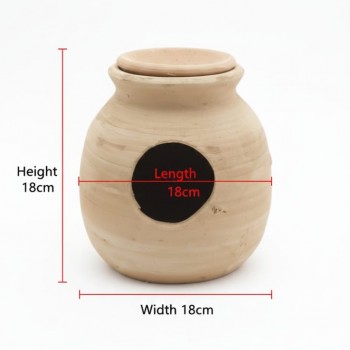 Handmade Terracotta Bird Hideout & Feeder – Large 18x18x18cm Nesting Shelter for Lovebirds, Budgies & Small Animals – Natural Eco-Friendly Cage Accessory