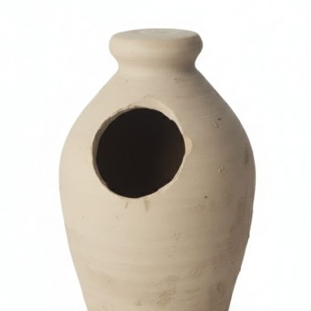 Traditional Terracotta Bird Nesting Pot – Medium | Natural Clay Birdhouse for Small Birds | Indoor & Outdoor Hanging Nest Box | Earthenware Breeding & Shelter Pot (17 x 24 x 17 cm)