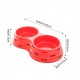 Stefanplast Chic Double Feeder Bowl for Cats & Small Dogs | Anti-Slip Plastic Food & Water Dish | Durable Polypropylene | Red (40 × 22 × 8 cm)