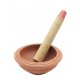 Traditional Terracotta Mortar and Pestle Set – Medium Size Manual Spice, Herb & Seed Grinder | Clay Bowl with Wooden Pestle for Kitchen, Bird Food & Herbal Prep