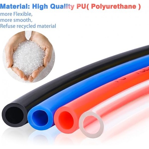 Flexible Blue Polyurethane Tubing 8mm × 5mm, 100m Roll – Durable PU Air & Water Hose for Pneumatic and Pet Water Systems