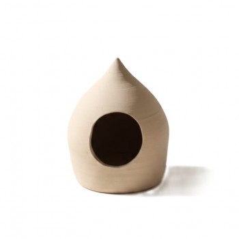 Natural Earthenware Bird Hideout / Shrimp Cave (14 × 14 × 17 cm) – Handcrafted Non-Toxic Terracotta Shelter for Birds, Fish & Shrimp