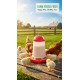 8kg Plastic Poultry Feeder – Top Slide-Open, Anti-Spill Tower Design, Durable PP Plastic, Floor or Hanging Use, 35x35x40cm