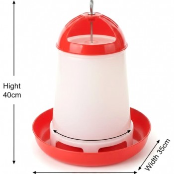 8kg Plastic Poultry Feeder – Top Slide-Open, Anti-Spill Tower Design, Durable PP Plastic, Floor or Hanging Use, 35x35x40cm