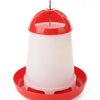 8kg Plastic Poultry Feeder – Top Slide-Open, Anti-Spill Tower Design, Durable PP Plastic, Floor or Hanging Use, 35x35x40cm