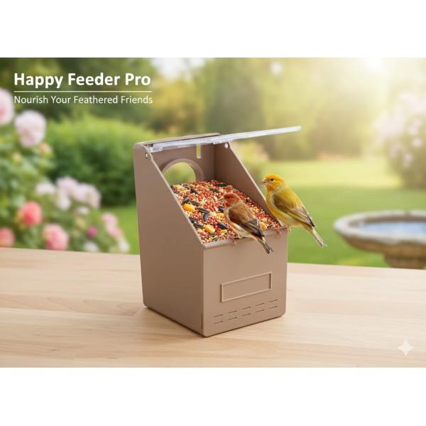 Automatic Plastic Bird Feeder, External Cage Mount, Spill-Proof Transparent Design, Easy Refill – for Chickens, Poultry, Pigeons, Parrots & Small Birds