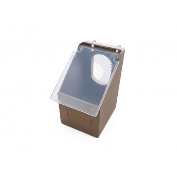 Automatic Plastic Bird Feeder, External Cage Mount, Spill-Proof Transparent Design, Easy Refill – for Chickens, Poultry, Pigeons, Parrots & Small Birds