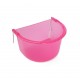 D-Cup Bird Feeder & Drinker 300ml – Easy-Clip Cage Cup for Food, Water, Grit or Bathing, Strong Wire Hooks, Non-Toxic Plastic, ( Pink )