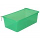 Plastic Bird Feeder, Drinker & Bath Box – Medium Size (17 × 11 × 5 cm), Clip-On Cage Accessory for Small Birds (Green)