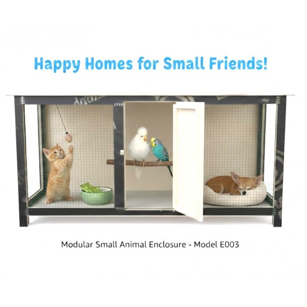 Large Wooden Rabbit Hutch & Small Animal Cage – 121×51×56 cm Spacious Indoor & Outdoor Enclosure for Rabbits, Guinea Pigs, Bunnies with Wire Mesh Run