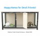Large Wooden Rabbit Hutch & Small Animal Cage – 121×51×56 cm Spacious Indoor & Outdoor Enclosure for Rabbits, Guinea Pigs, Bunnies with Wire Mesh Run