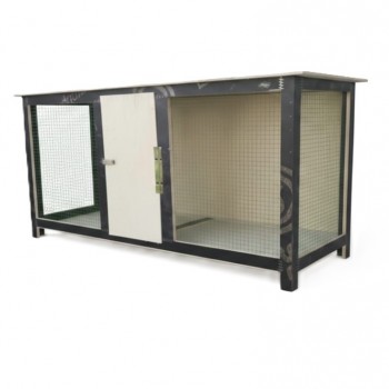 Large Wooden Rabbit Hutch & Small Animal Cage – 121×51×56 cm Spacious Indoor & Outdoor Enclosure for Rabbits, Guinea Pigs, Bunnies with Wire Mesh Run