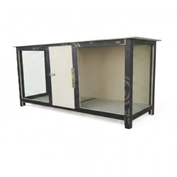 Large Wooden Rabbit Hutch & Small Animal Cage – 121×51×56 cm Spacious Indoor & Outdoor Enclosure for Rabbits, Guinea Pigs, Bunnies with Wire Mesh Run