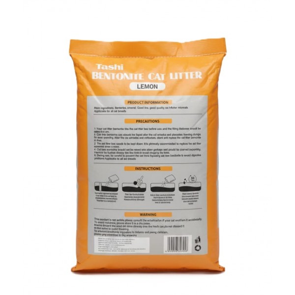 Cat Partner Bentonite Cat Litter – Dust Free Clumping Litter with Lemon Scent, 25L (20kg), Natural Sodium Bentonite, Strong Odor Control for All Cat Breeds