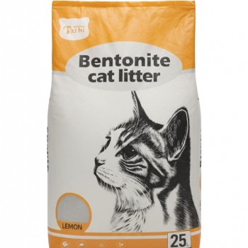 Cat Partner Bentonite Cat Litter – Dust Free Clumping Litter with Lemon Scent, 25L (20kg), Natural Sodium Bentonite, Strong Odor Control for All Cat Breeds