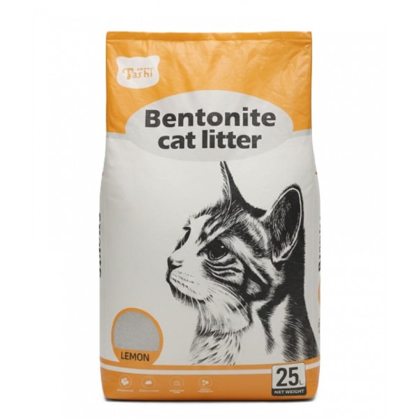 Cat Partner Bentonite Cat Litter – Dust Free Clumping Litter with Lemon Scent, 25L (20kg), Natural Sodium Bentonite, Strong Odor Control for All Cat Breeds