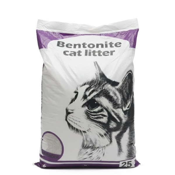 Cat Partner Bentonite Cat Litter – Dust Free Clumping Litter with Lavender Scent, 25L (20kg), Natural Sodium Bentonite, Strong Odor Control for All Cat Breeds