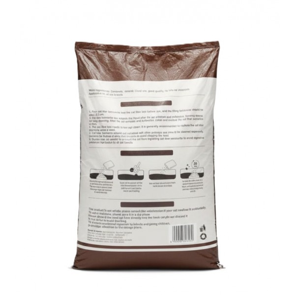 Cat Partner Bentonite Cat Litter – Dust Free Clumping Litter with Coffee Scent, 25L (20kg), Natural Sodium Bentonite, Strong Odor Control for All Cat Breeds