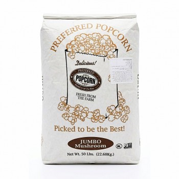 Preferred Popcorn Jumbo Mushroom Yellow Kernels 50 lb (22.68 kg) Bulk Sack – Non-GMO Verified, USA Grown, Sustainable Farmed Whole Grain for Gourmet Popping & Livestock Feed