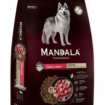 Mandala Premium Selection Adult Dog Food – Meat & Rice (Carne & Arroz) – Dry Food for Medium & Large Breeds, 14 kg – Supports Muscle, Skin & Coat, Digestive Health, and Reduces Stool Odor
