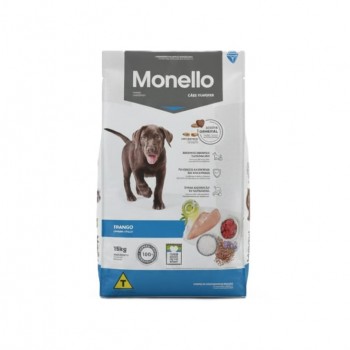 Monello Dog Puppy Dry Food – Chicken Flavor, 15kg | Special Premium Nutrition for Puppies, Immune & Cognitive Support, MOS & Salmon Oil