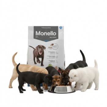 Monello Dog Puppy Dry Food – Chicken Flavor, 15kg | Special Premium Nutrition for Puppies, Immune & Cognitive Support, MOS & Salmon Oil