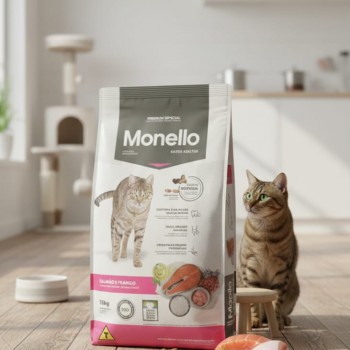 Monello Adult Cat Food Salmon & Chicken 15kg | Complete & Balanced Nutrition, 31% Protein, Omega 3 & 6, Low Sodium Formula, High Digestibility, Reduced Stool Odor, Dry Food for Adult Cats